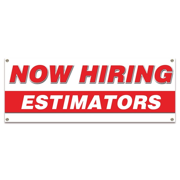 Signmission Now Hiring Estimators Banner Apply Inside Accepting Application Single Sided B-30236 - main